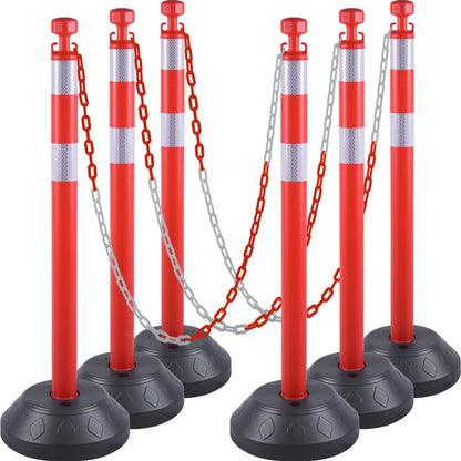 6-Pack Chain Post Set with Fillable Bases