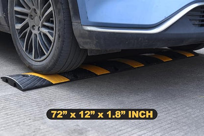 Heavy-Duty Rubber Speed Bump Hump