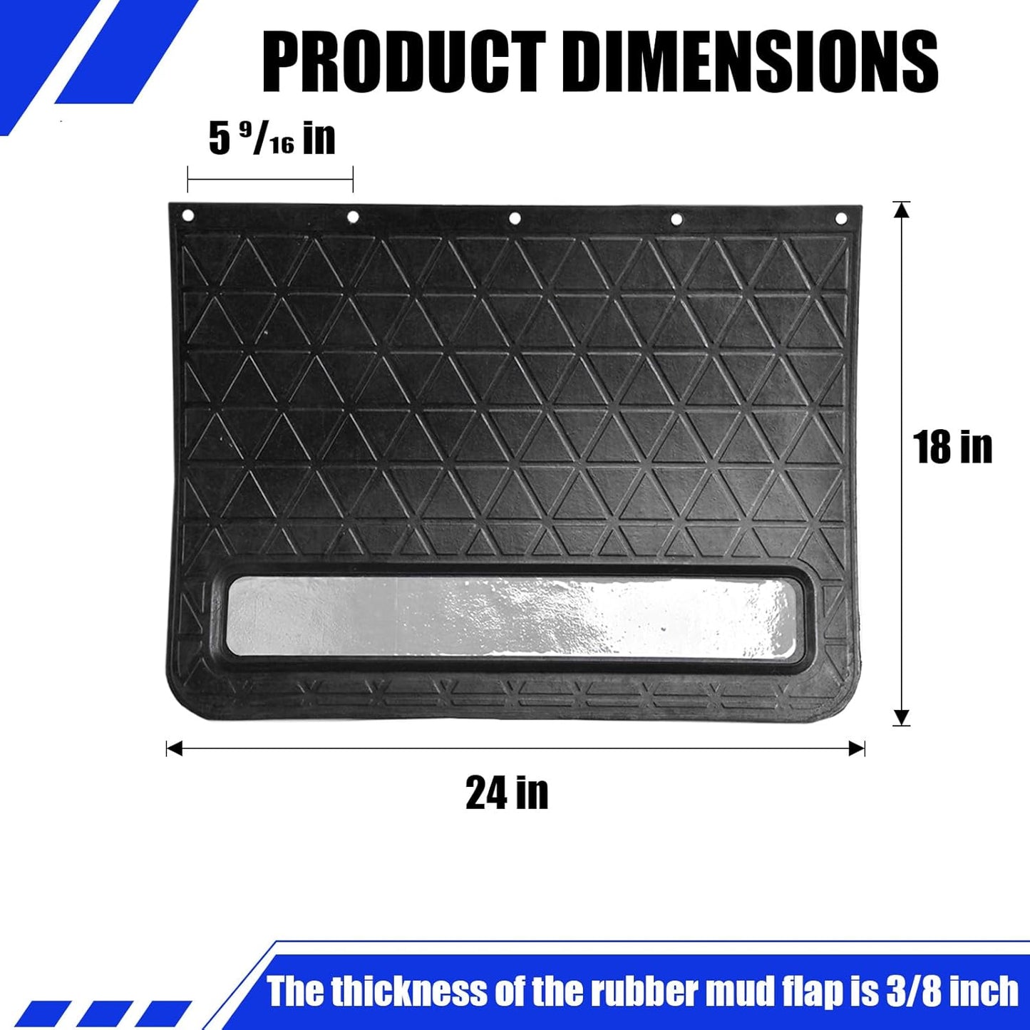 2-Pack Adjustable Hitch Mud Flaps for Trucks and Trailers