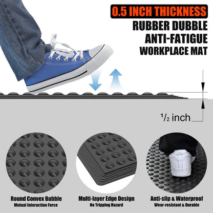 Rubber Bubble Anti-Fatigue Workplace Mat