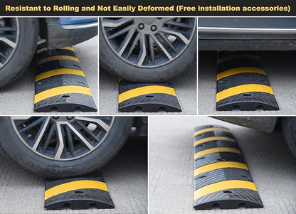 Heavy-Duty Rubber Speed Bump Hump