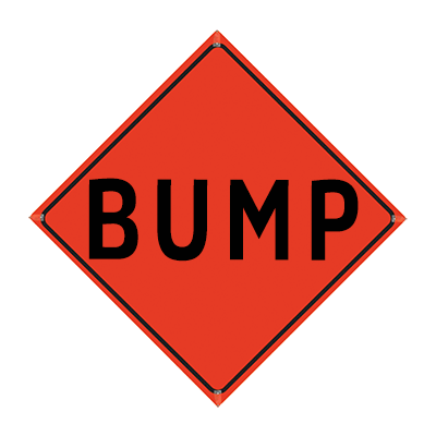 48 in Reflective Orange Vinyl Roll-Up Sign