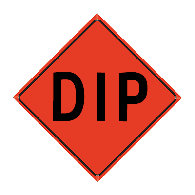 48 in Reflective Orange Vinyl Roll-Up Sign