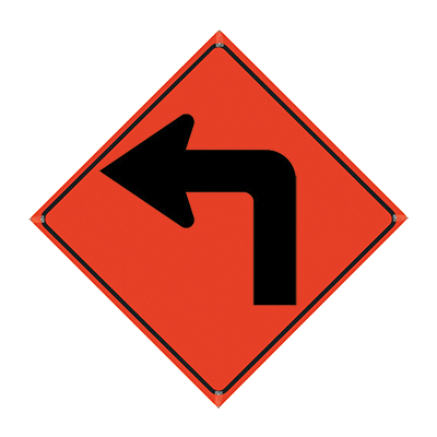 48 in Reflective Orange Vinyl Roll-Up Sign