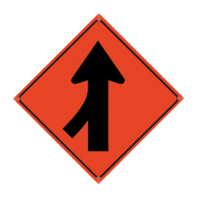 48 in Reflective Orange Vinyl Roll-Up Sign