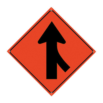 48 in Reflective Orange Vinyl Roll-Up Sign
