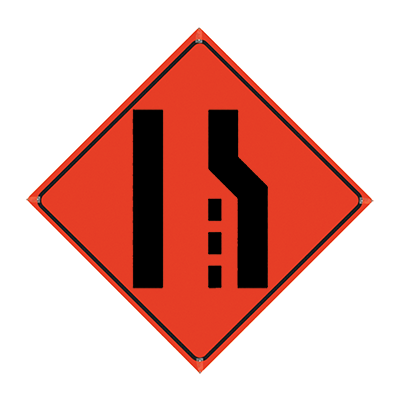 48 in Reflective Orange Vinyl Roll-Up Sign