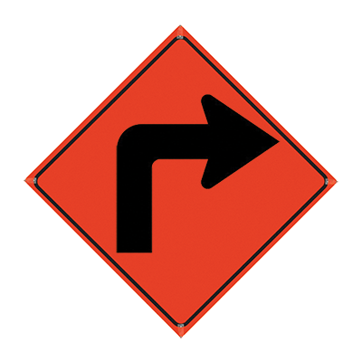 48 in Reflective Orange Vinyl Roll-Up Sign