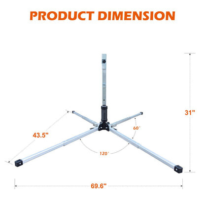 Heavy-Duty Metal Roll-Up Sign Stand
