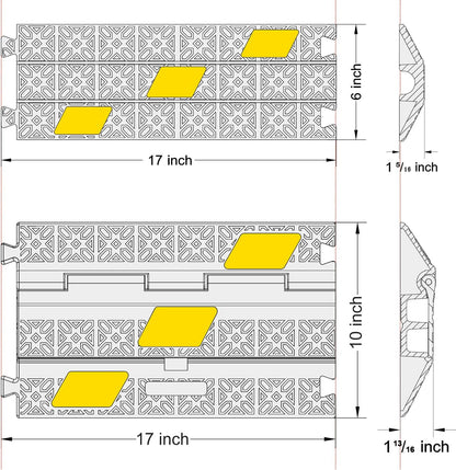 6 pcs Cable Protector Ramp