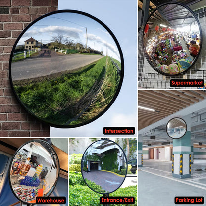 Wall-Mounted Convex Traffic Mirror, 45–80 cm