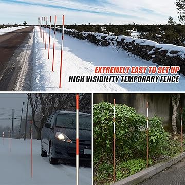 50-Pack Fiberglass Snow Stakes, 117 cm