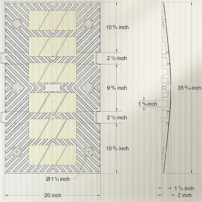 91 cm Rubber Speed Hump