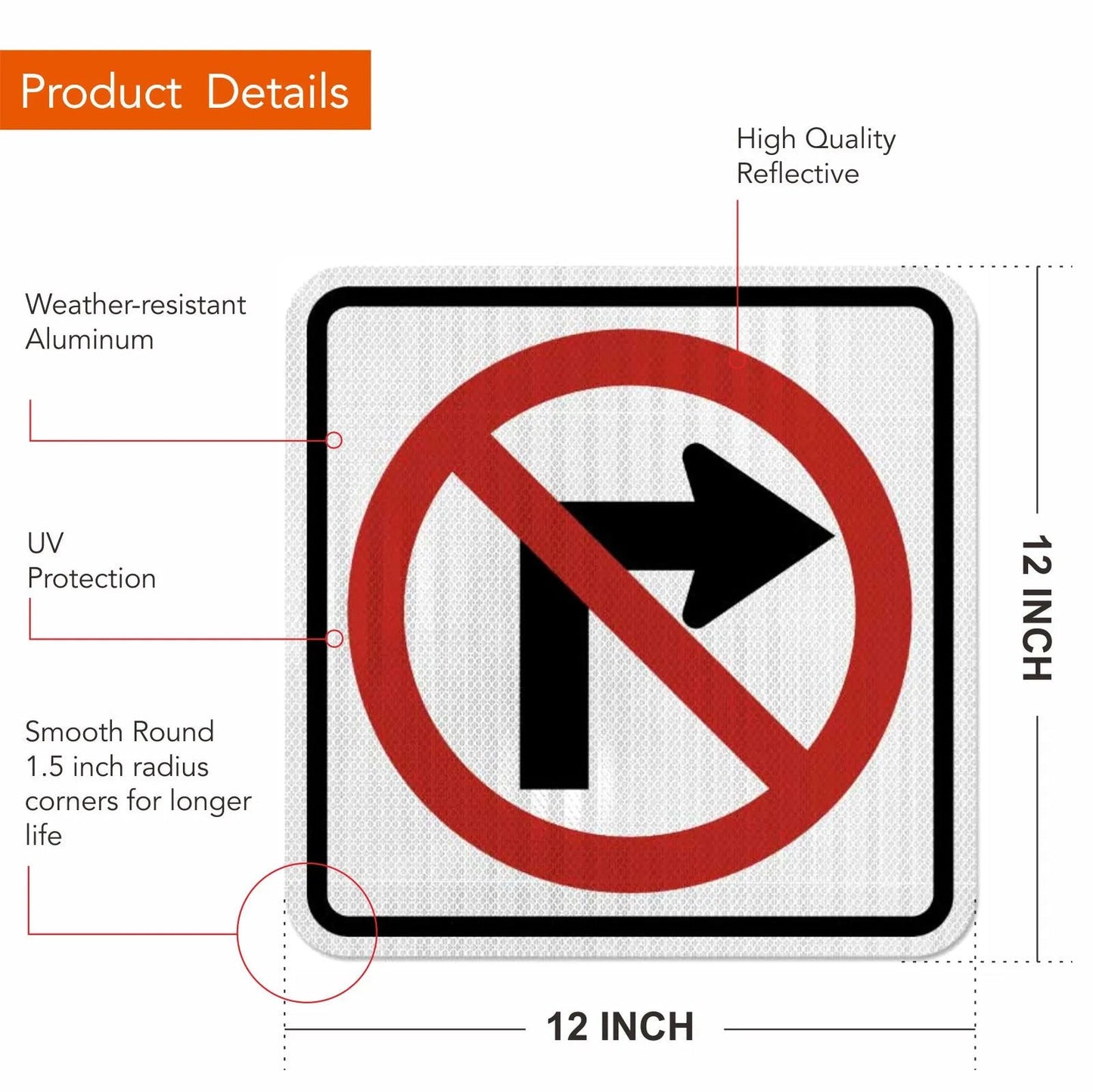 Do Not Turn Right Sign