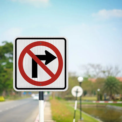 Do Not Turn Right Sign