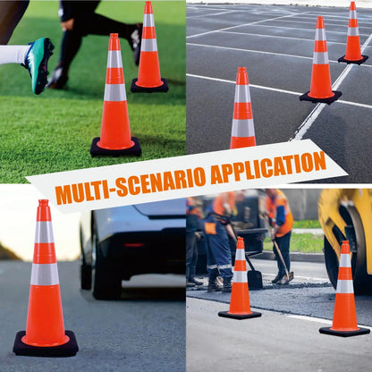 Florida DOT Approved 36" Flexible Traffic Cone with 3M Collar