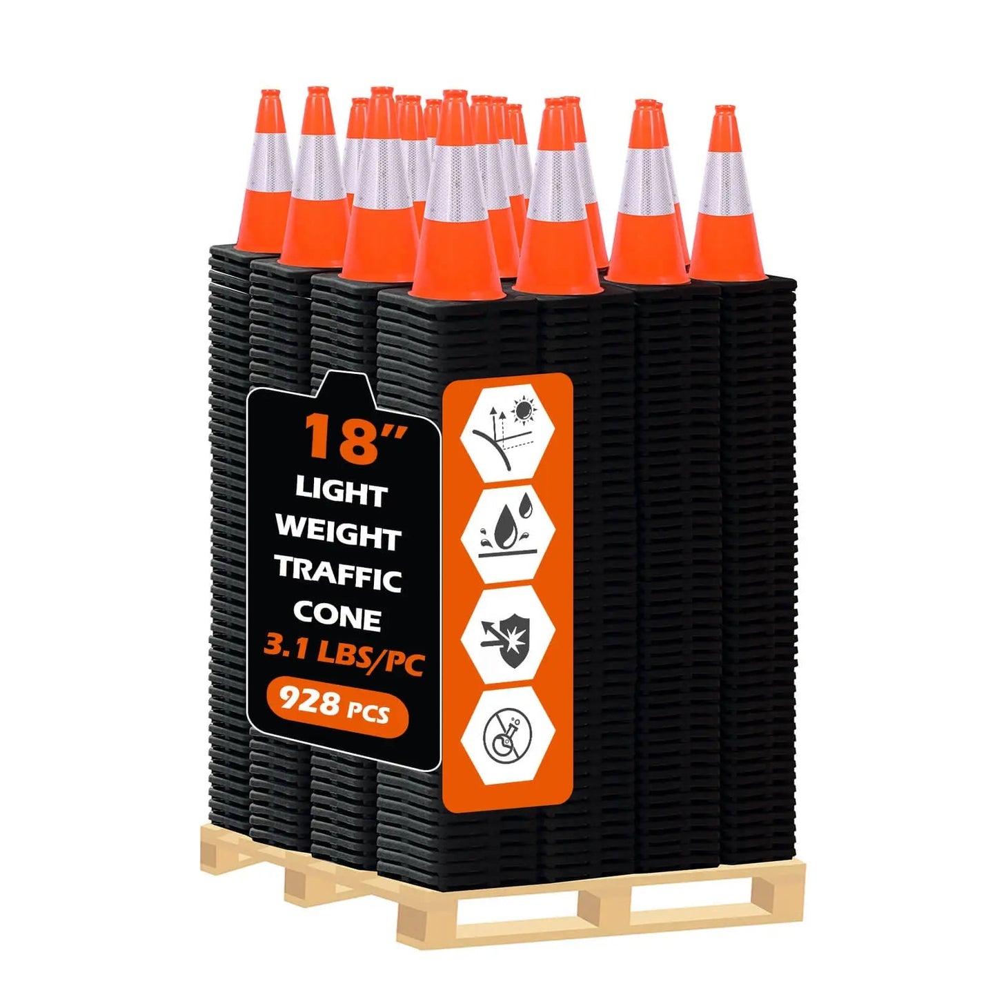 Slim Body MUTCD Traffic Cone - material detail