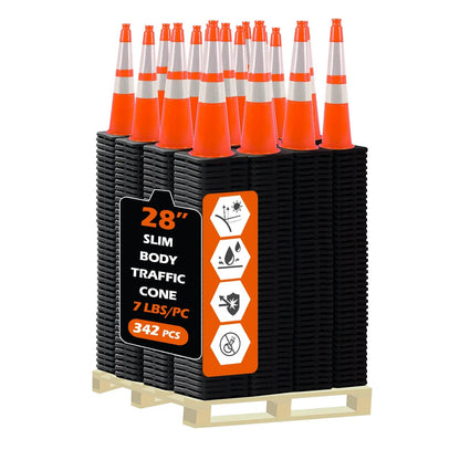 Slim Body MUTCD Traffic Cone - top-down view