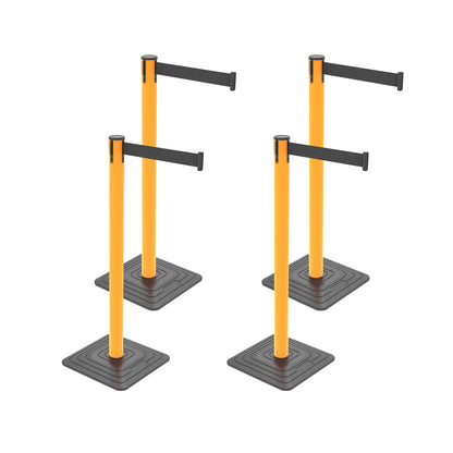 10ft Retractable Belt Stanchion Barrier - full setup