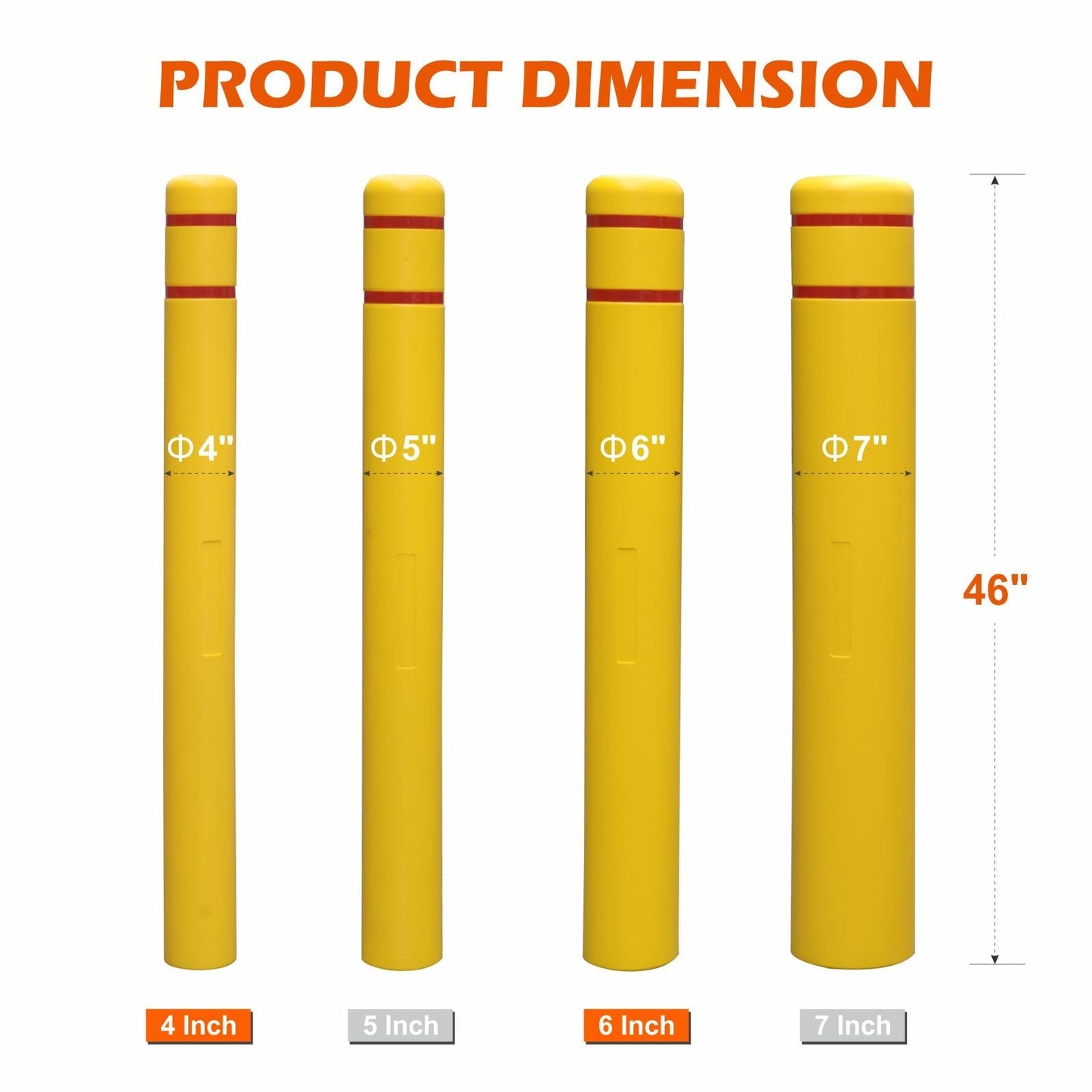 4-7 in Bollard Cover