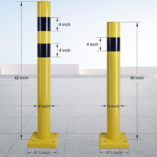 Spring-Back Safety Bollard, 4-Pack