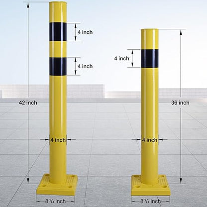 Spring-Back Safety Bollard, 4-Pack