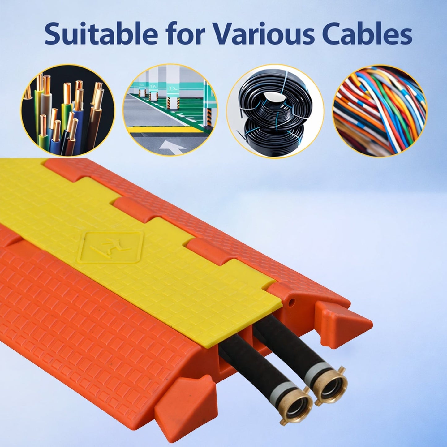 5 cm Drive-Over Cable Protector Ramp