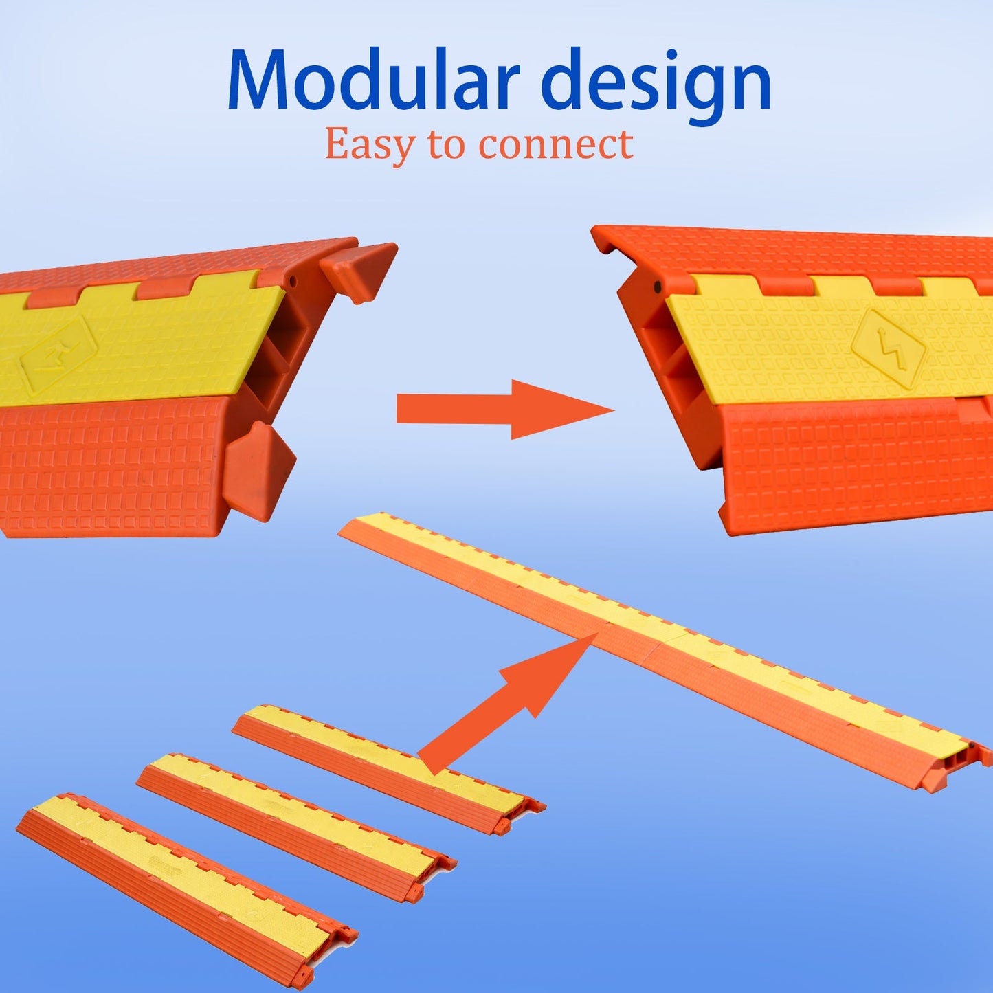 5 cm Drive-Over Cable Protector Ramp
