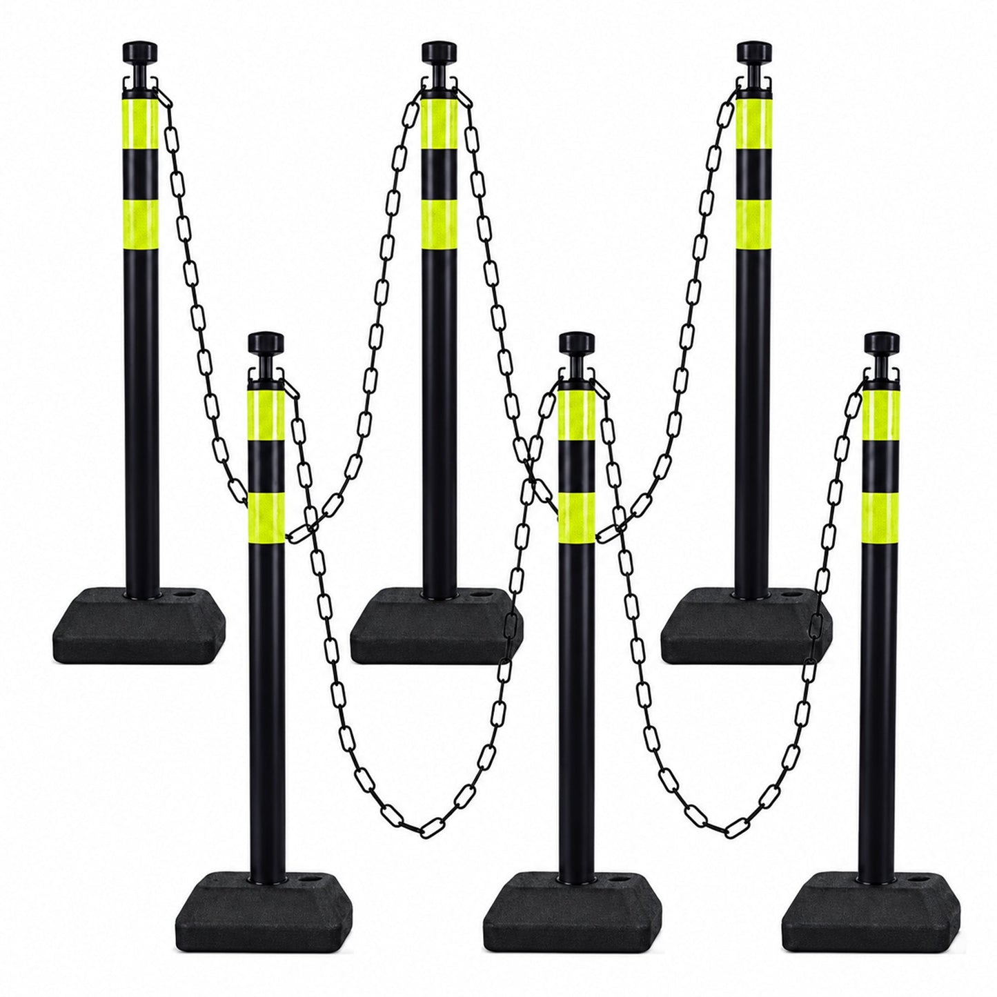 6-Pack Chain Post Set with Fillable Bases