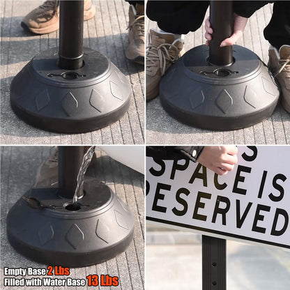 Portable Sign Holder with Water-Filled Base