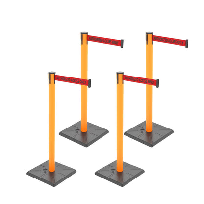 10ft Retractable Belt Stanchion Barrier - side angle