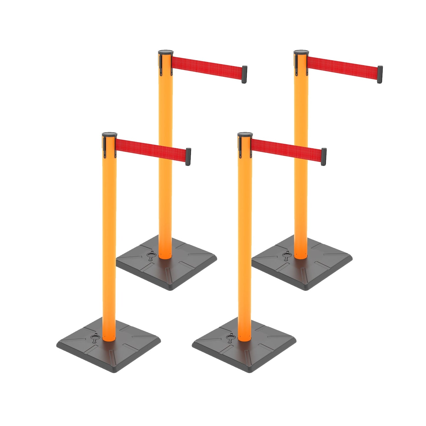10ft Retractable Belt Stanchion Barrier - product dimensions