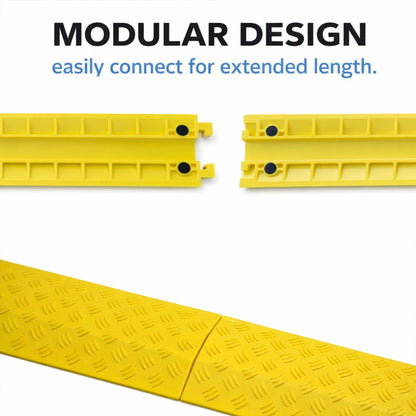 2-Pack Black/Yellow Drop-Over Cable Ramps