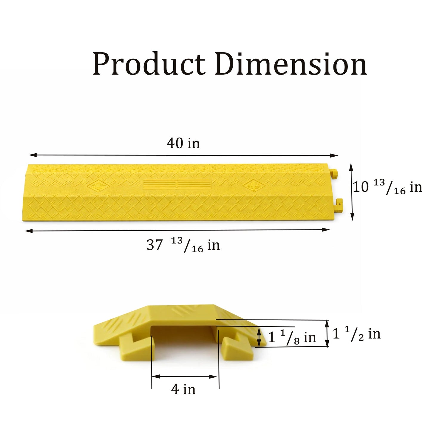 2-Pack Black/Yellow Drop-Over Cable Ramps