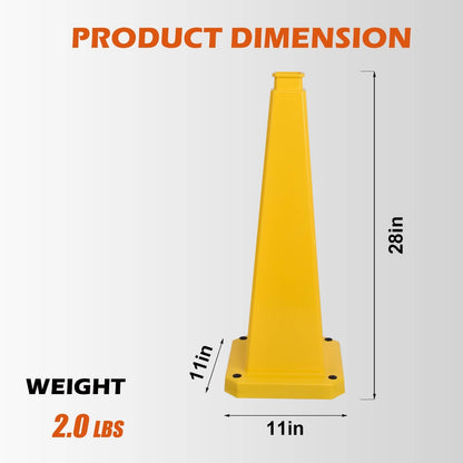 6-Pack 70/90 cm 4-Sided Message Cones, Blank