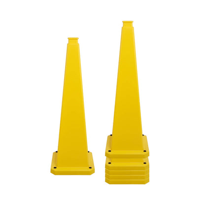 6-Pack 70/90 cm 4-Sided Message Cones, Blank
