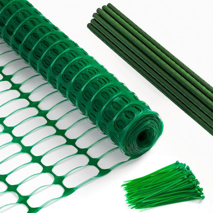 40 in × 200 ft Plastic Safety Barrier Mesh Fence Kit