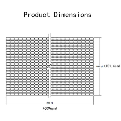 40 in × 200 ft Plastic Safety Barrier Mesh Fence Kit
