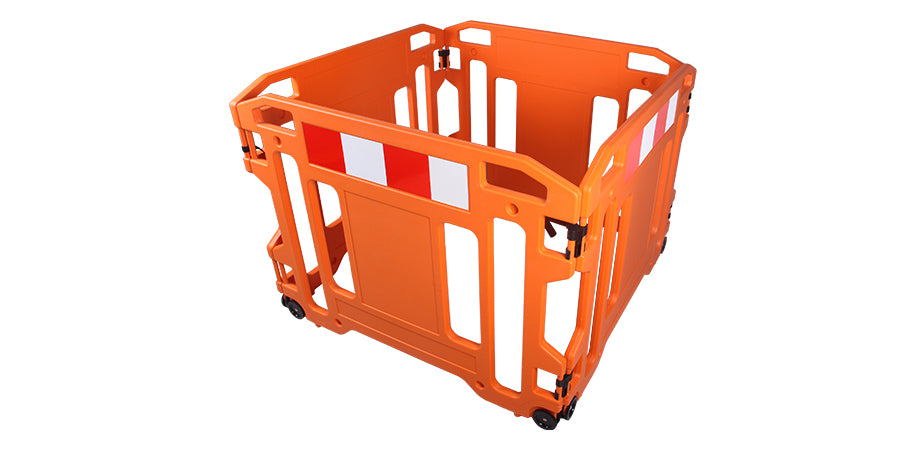 Work Gate Barrier with Wheels