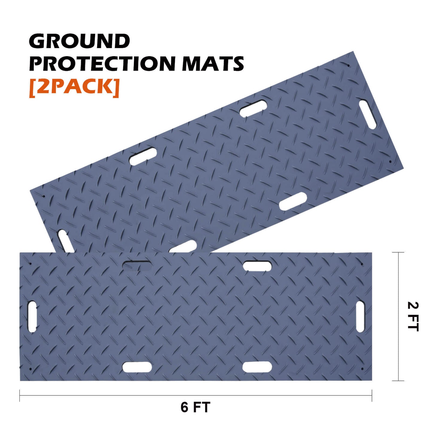 2/4-Pack HDPE Ground Protection Mats, 61 × 92/183 cm