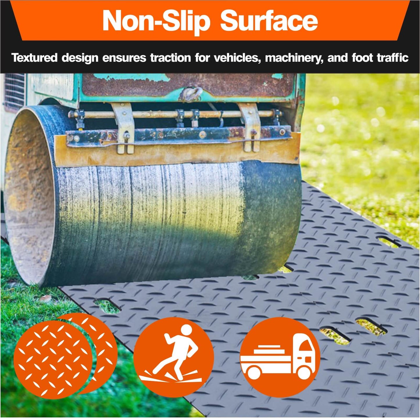 2/4-Pack HDPE Ground Protection Mats, 61 × 92/183 cm