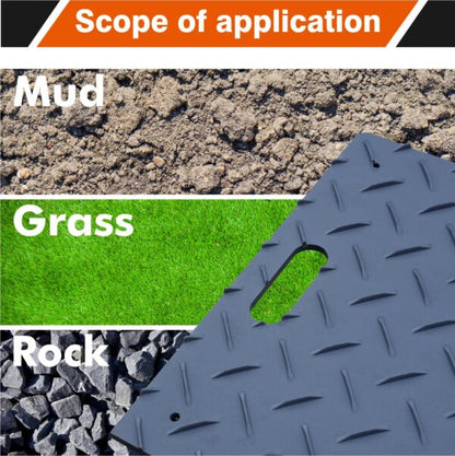 2/4-Pack HDPE Ground Protection Mats, 61 × 92/183 cm