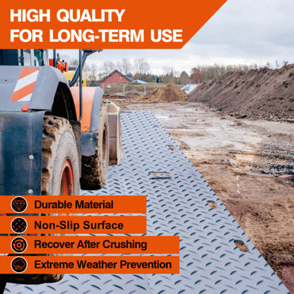 2/4-Pack HDPE Ground Protection Mats, 61 × 92/183 cm