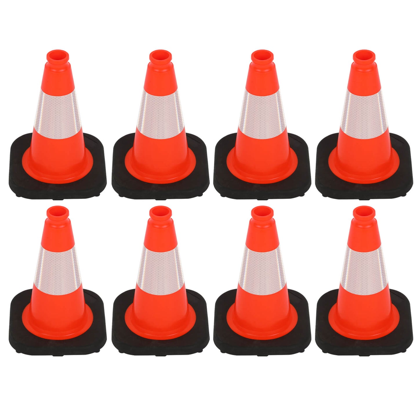 Heavy-Duty PVC Traffic Cones with Reflective Stripe