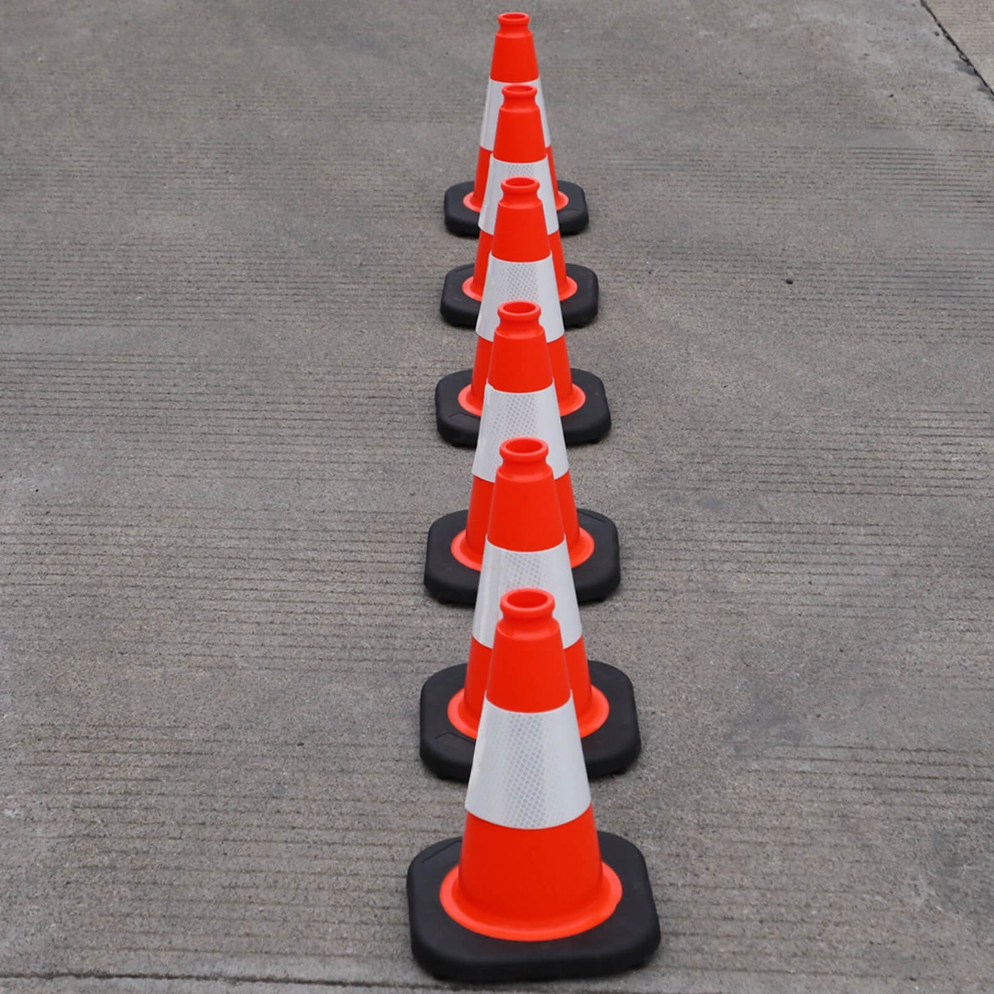 Heavy-Duty PVC Traffic Cones with Reflective Stripe