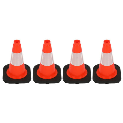 Heavy-Duty PVC Traffic Cones with Reflective Stripe