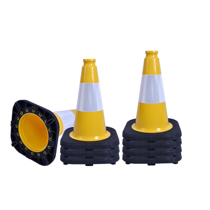 Heavy-Duty PVC Traffic Cones with Reflective Stripe