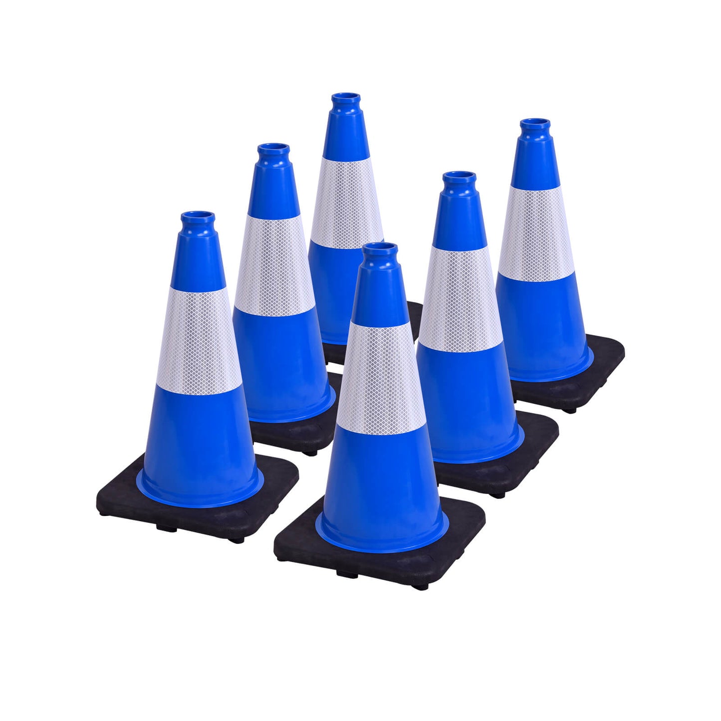 Heavy-Duty PVC Traffic Cones with Reflective Stripe