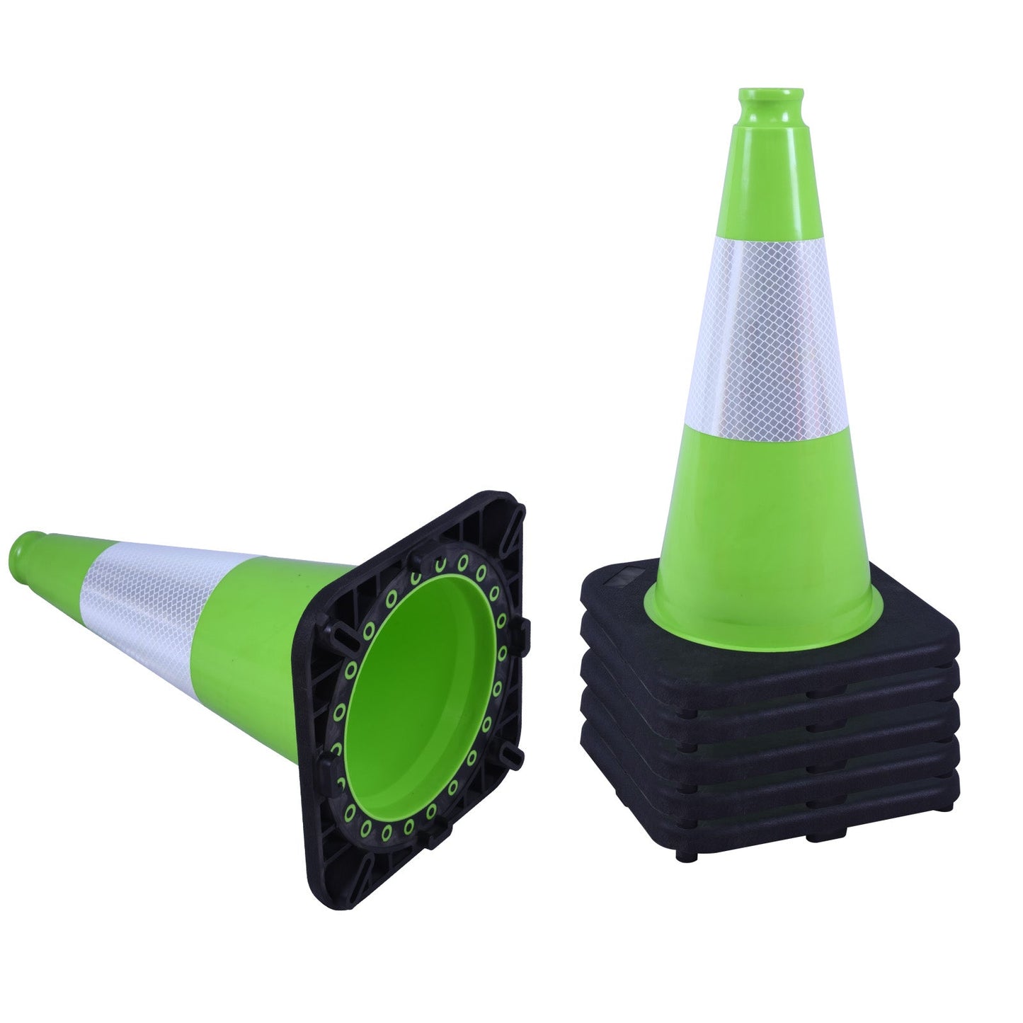 Lightweight Black Base Economy Traffic Cones