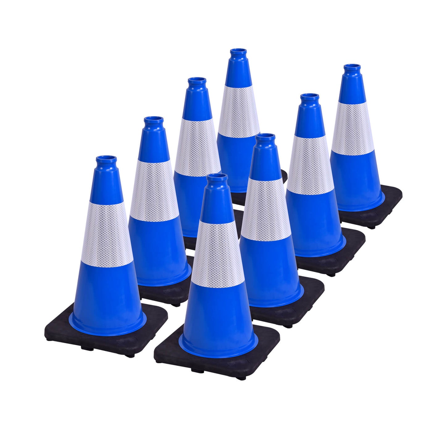 Heavy-Duty PVC Traffic Cones with Reflective Stripe